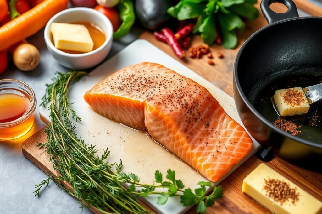 Cajun Honey Butter Salmon Preparation