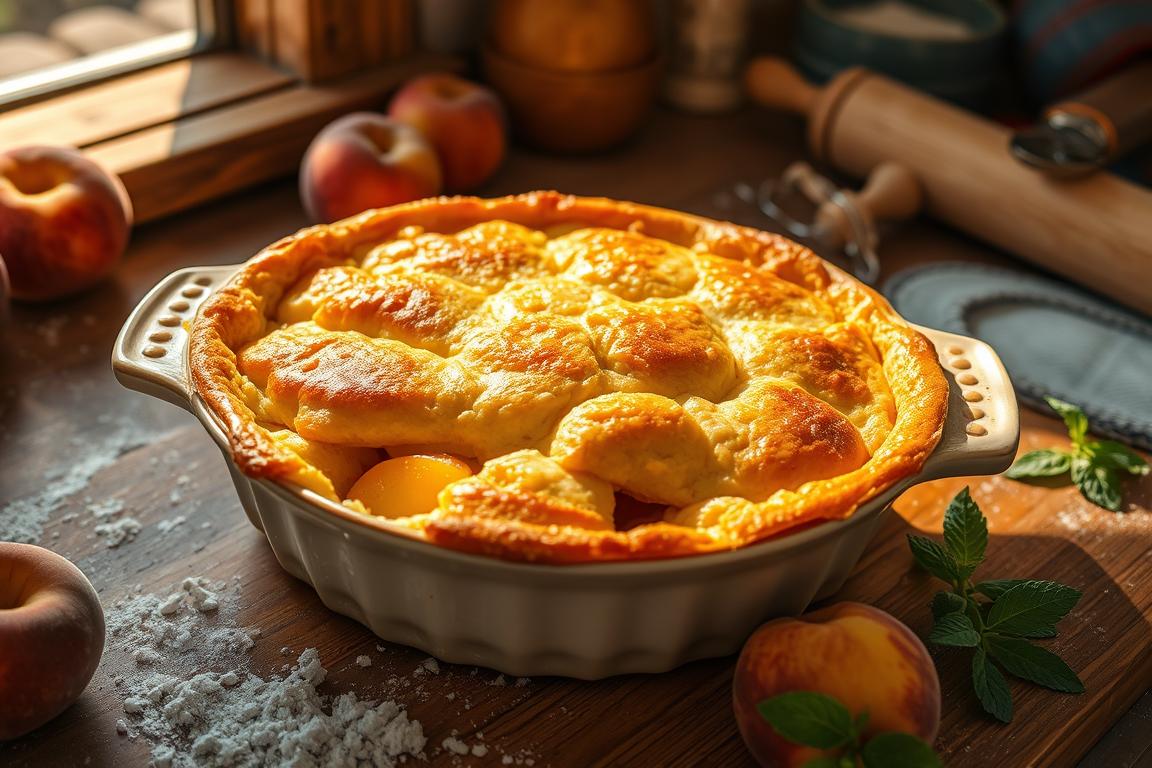How to keep peach cobbler from getting soggy?